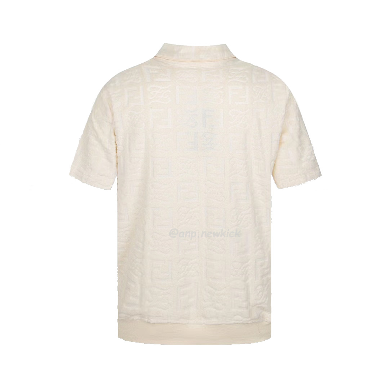 Fendi Reverse Collar Polo Shirt White Black Fw22 (8) - newkick.app